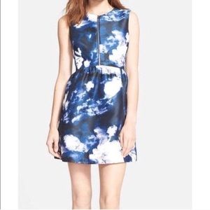 Kate Spade Joss Cloud Print Party Dress, Size 6